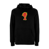 Sista large silhouette, embroidered pullover Hood