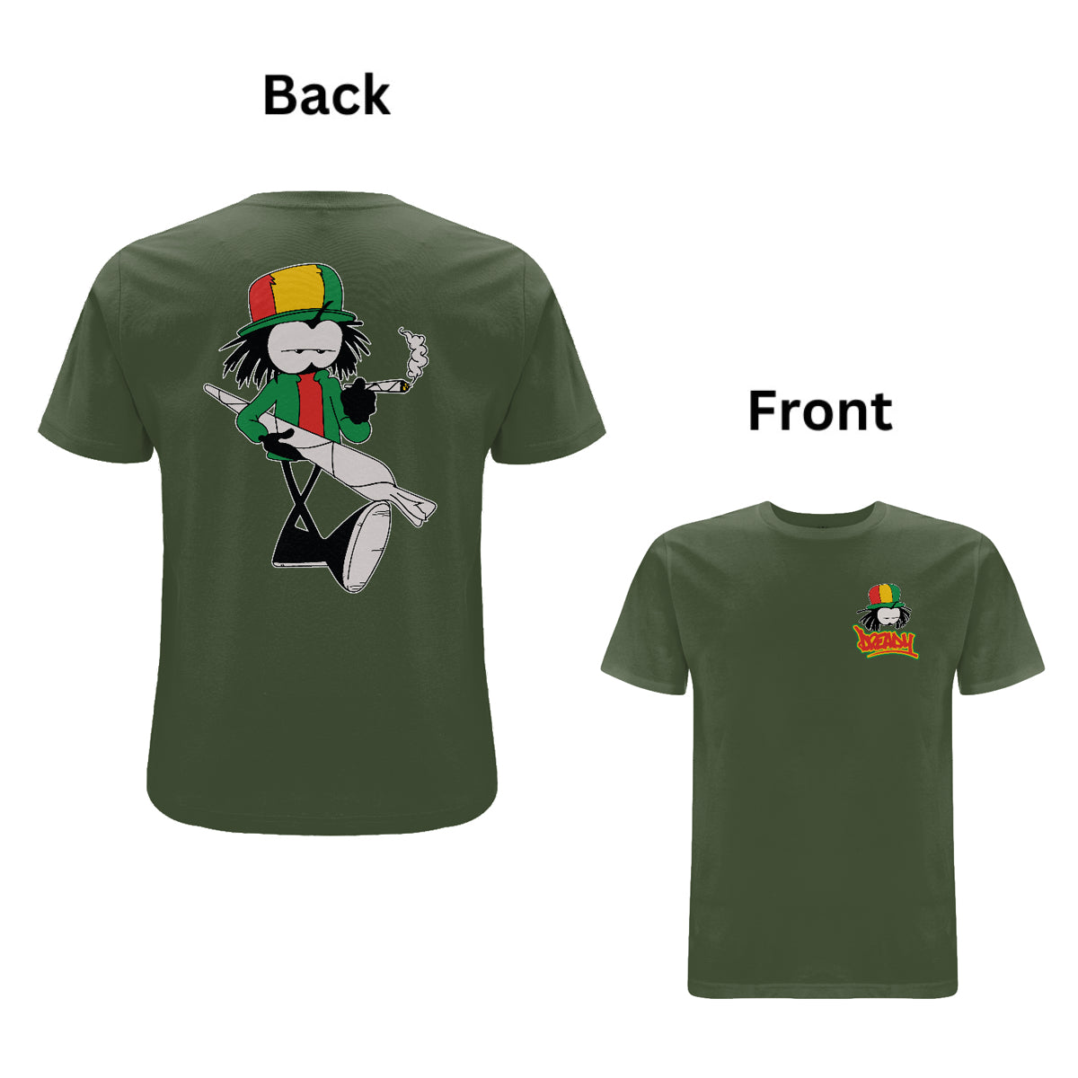 Dready Tokin Front and Back Print T-Shirt