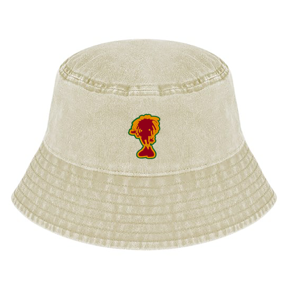 Dready Sista Silhouette Embroidered Vintage Bucket Hat
