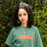 Sista Large logo front print t-shirt
