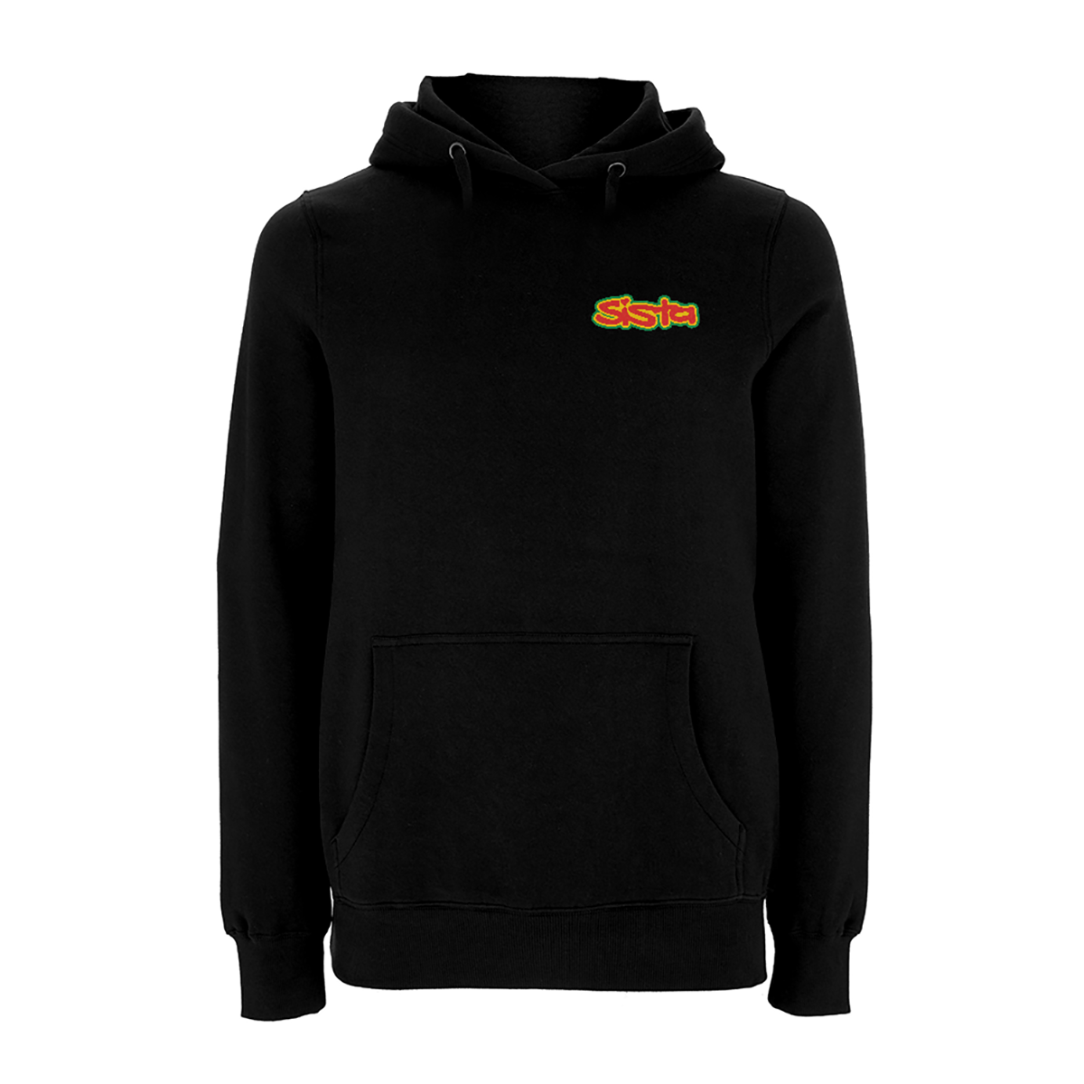 Sister, small logo, left breast embroidered hood