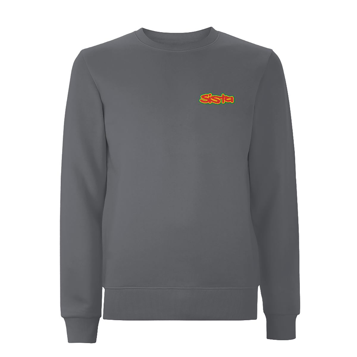 Sister, small left breast logo, embroidered sweatshirt