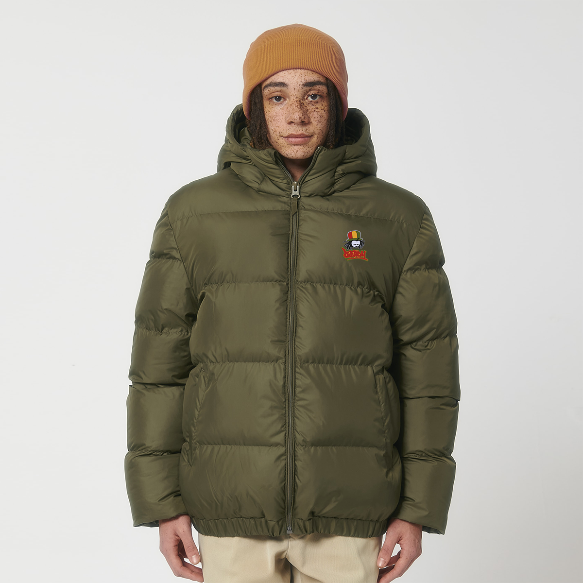 Dready Classic Logo Embroidered Puffa Jacket - Puff Puff Give Collection