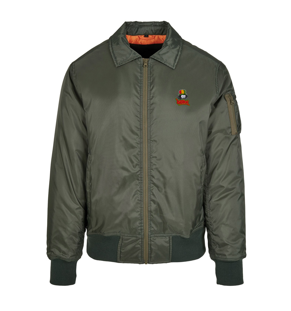 Dready Embroidered Bomber With Collar