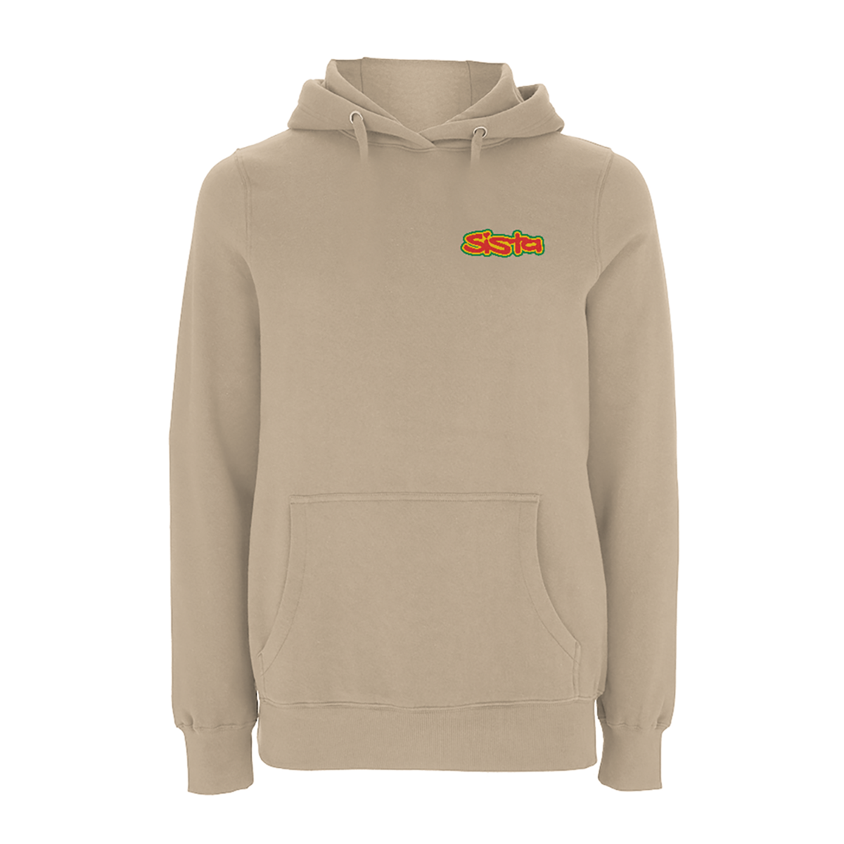 Sister, small logo, left breast embroidered hood
