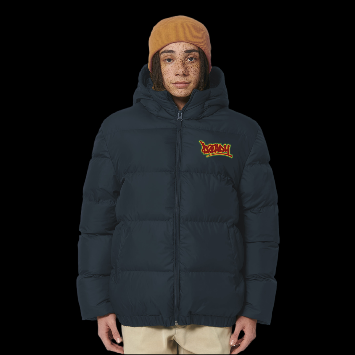 Dready Embroidered Logo Oversized Puffa Jacket. Puff Puff Give Collection