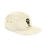 Dready Walking Man Embroidery Canvas 5-Panel Camper Cap