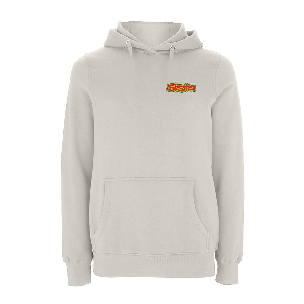 Sister, small logo, left breast embroidered hood