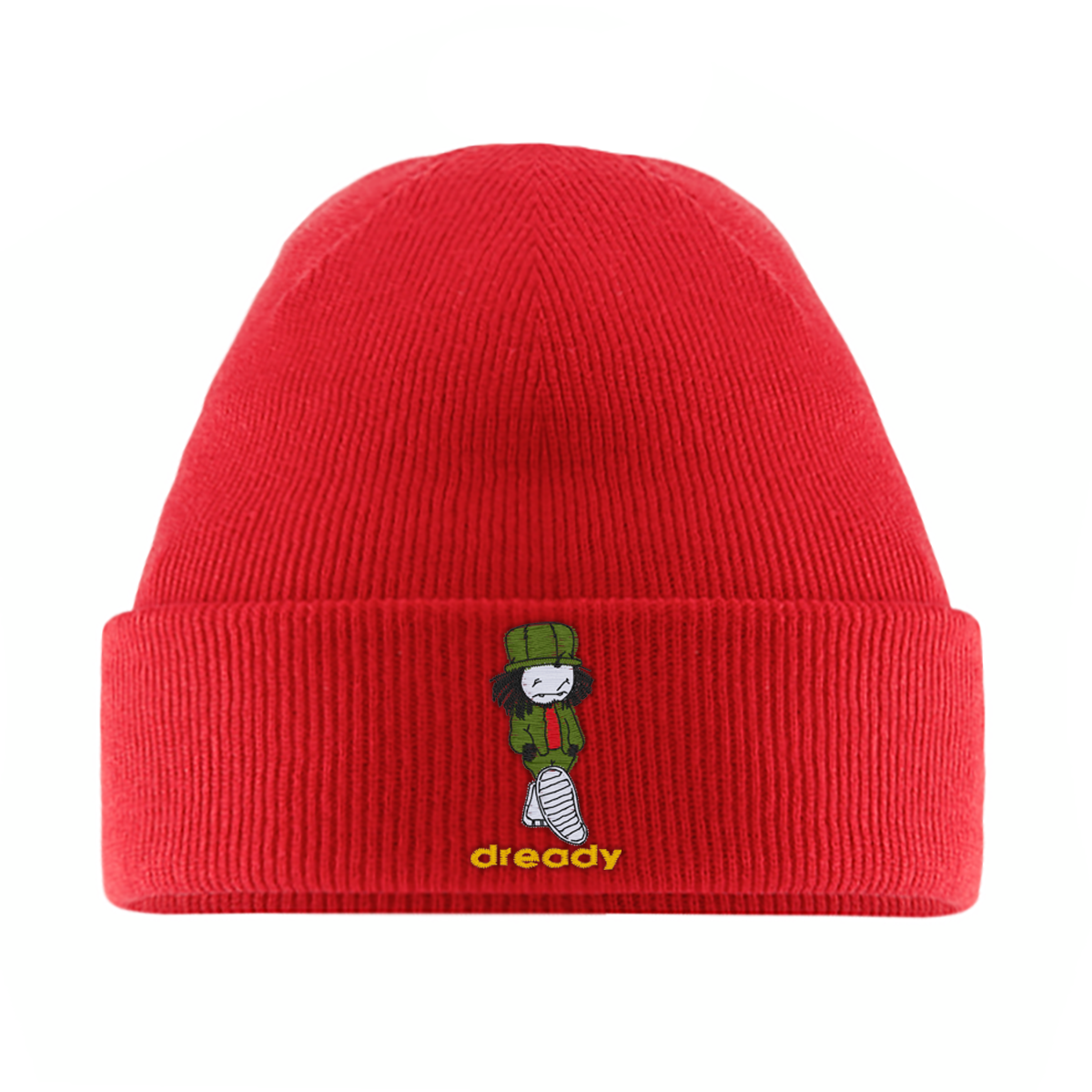 Dready Walking Man Embroidered Beanie