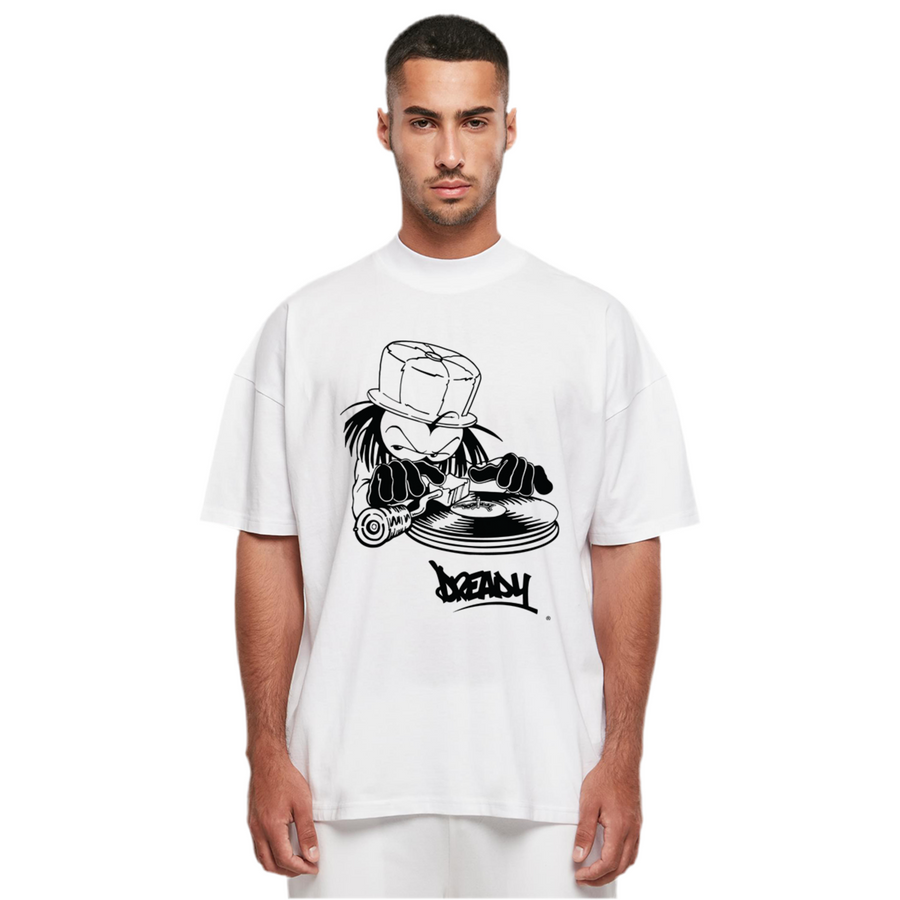 DJ DREADY 90s front print Oversized Premium 245g tee