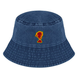 Dready Sista Silhouette Embroidered Vintage Bucket Hat