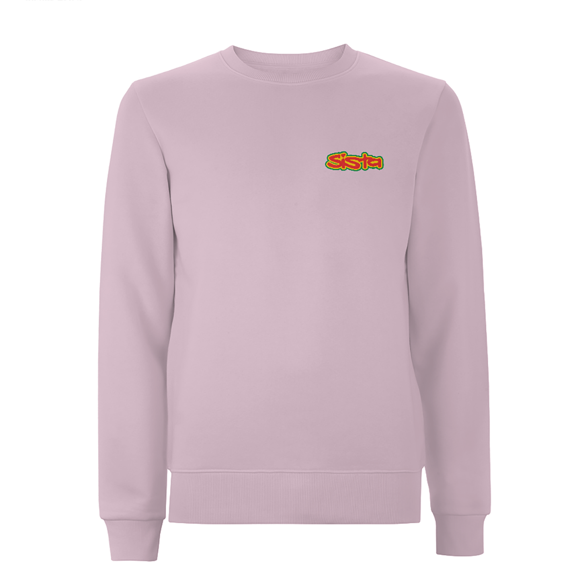 Sister, small left breast logo, embroidered sweatshirt