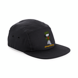Dready Walking Man Embroidery Canvas 5-Panel Camper Cap