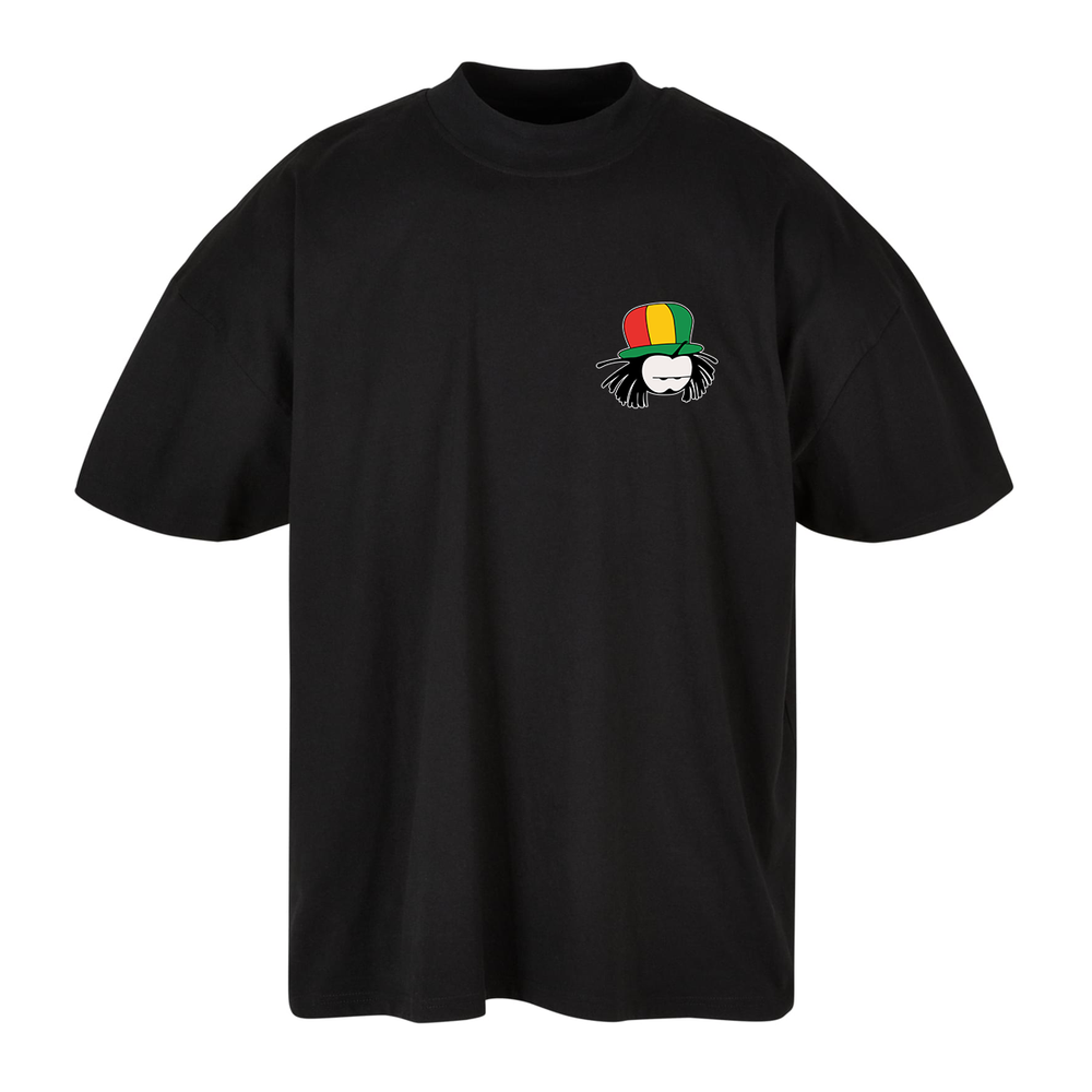 Dready Left Breast Head Oversized Premium T-Shirt