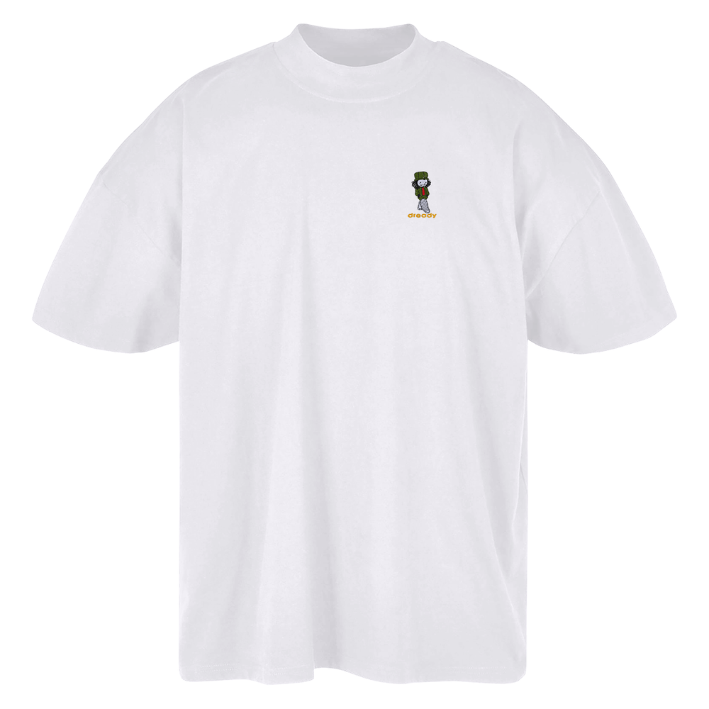 Dready Walking Man Oversized Premium Embroidered T-Shirt