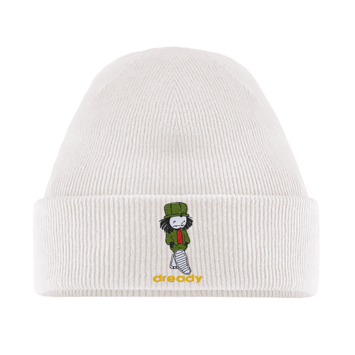 Dready Walking Man Embroidered Beanie