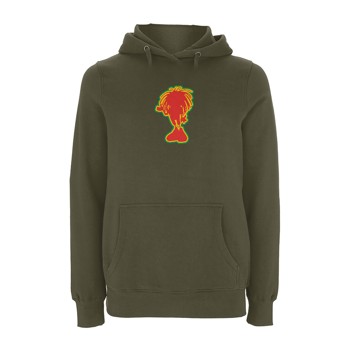 Sista large silhouette, embroidered pullover Hood