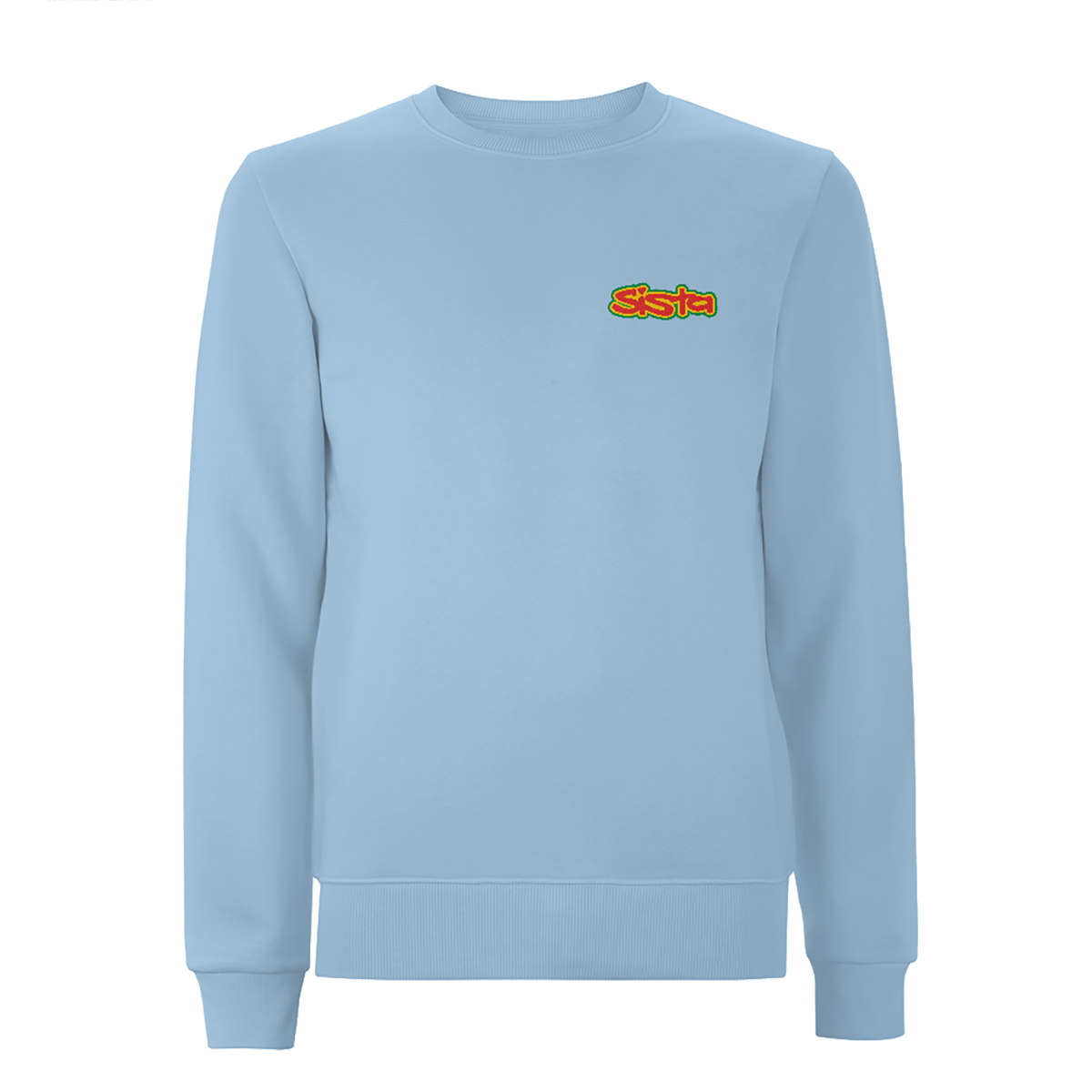 Sister, small left breast logo, embroidered sweatshirt