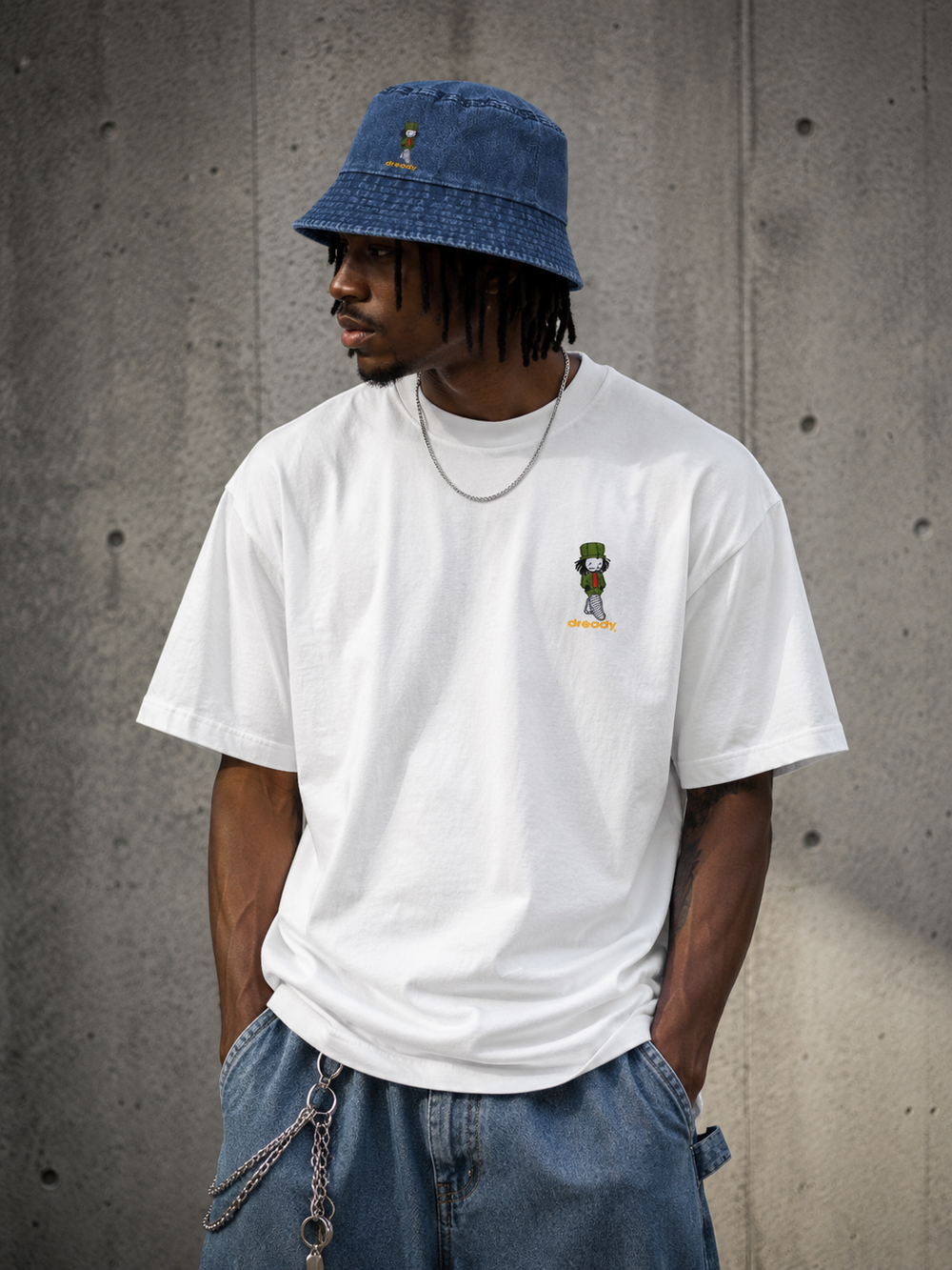 Dready Walking Man Broderet T-Shirt