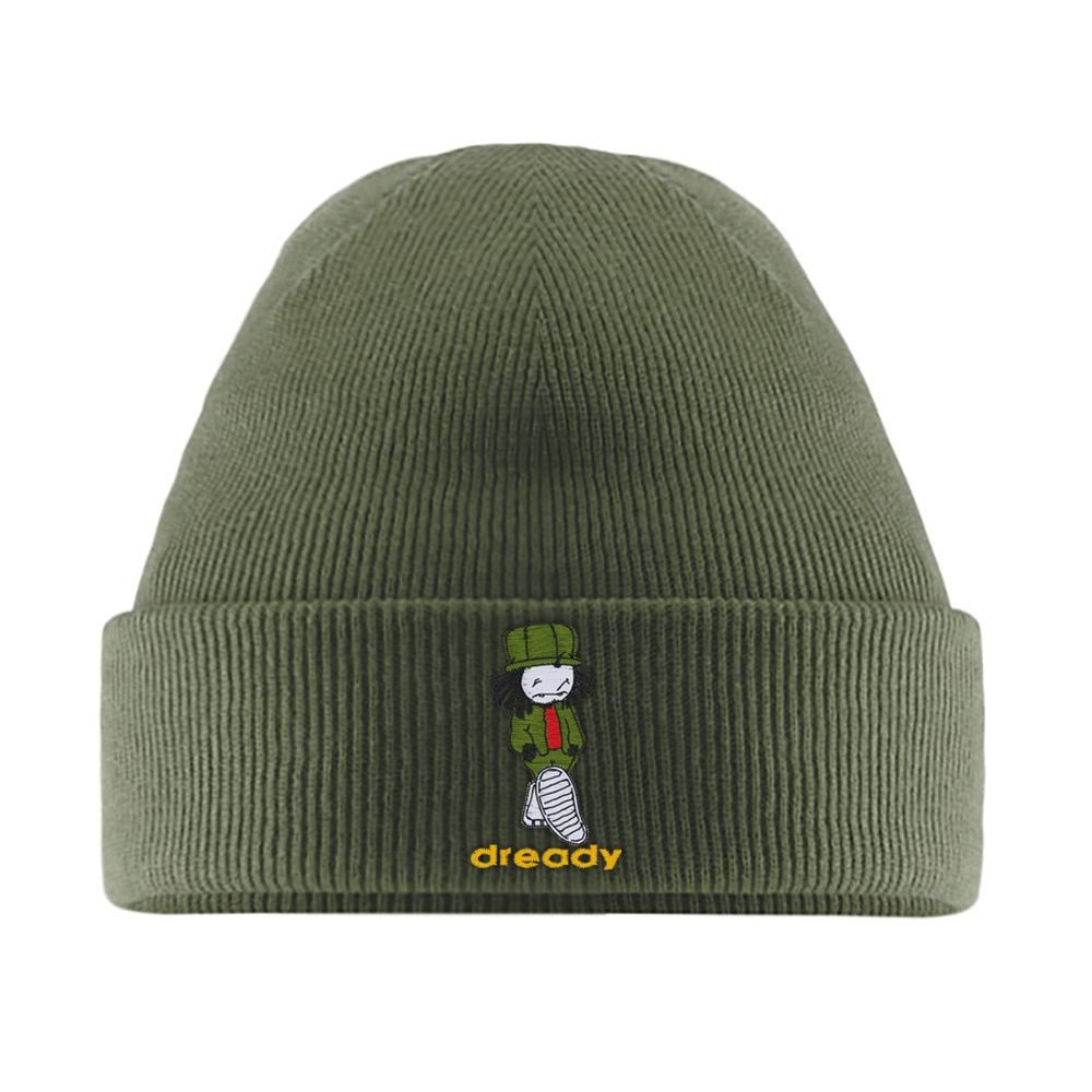 Dready Walking Man Embroidered Beanie