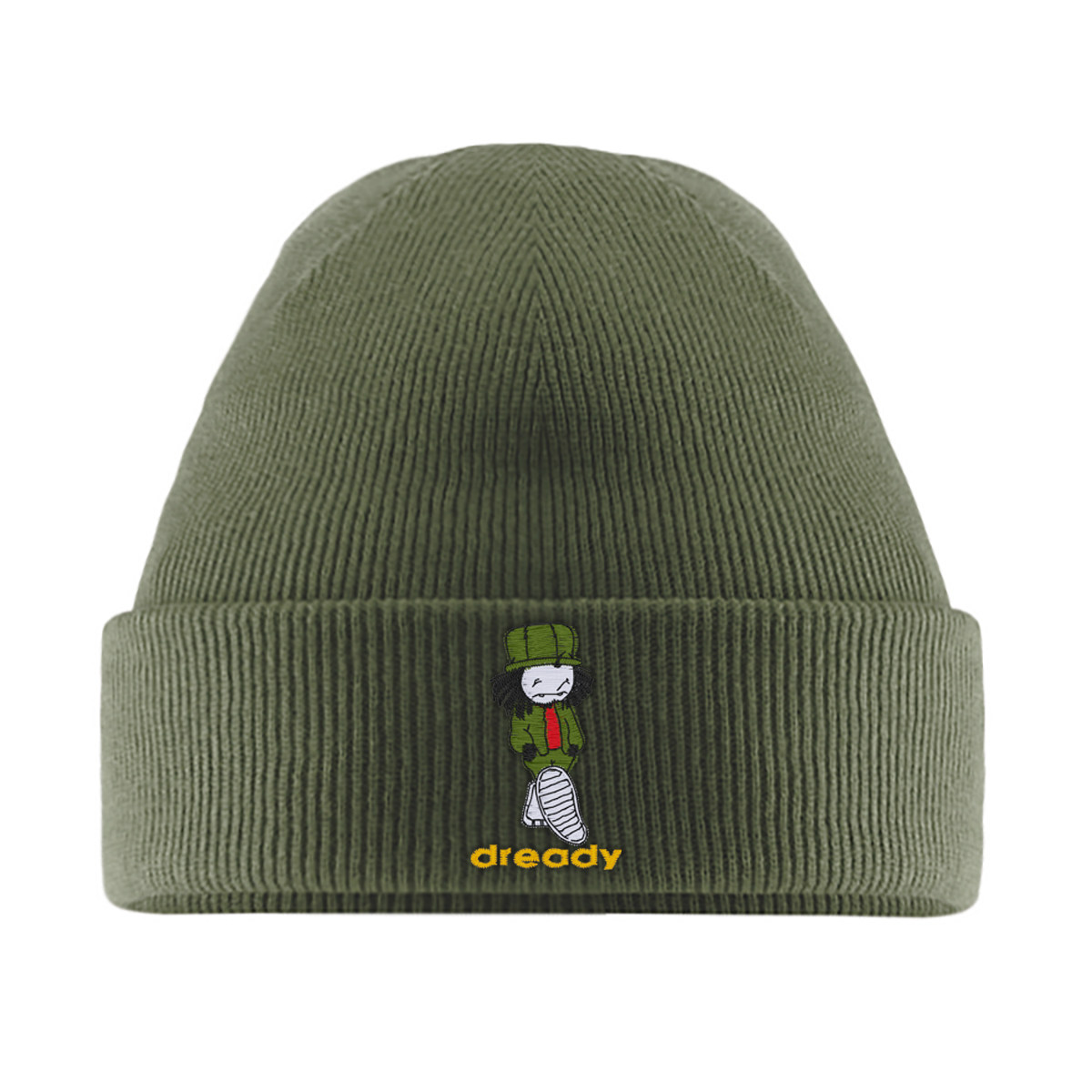 Dready Walking Man Embroidered Beanie