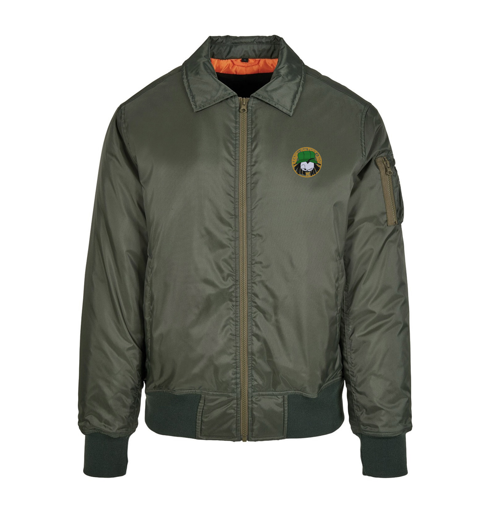 Dready Embroidered Bomber With Collar