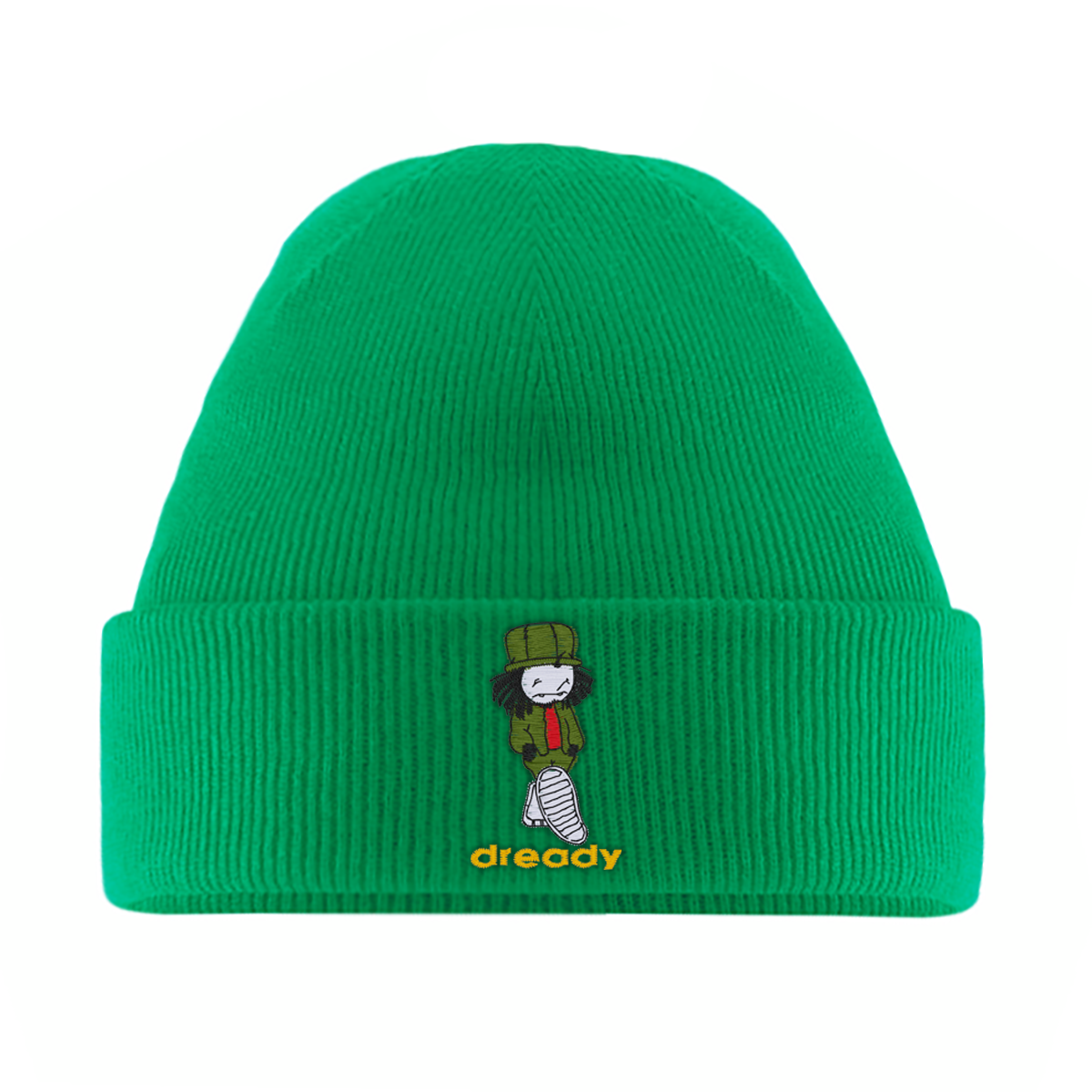 Dready Walking Man Embroidered Beanie