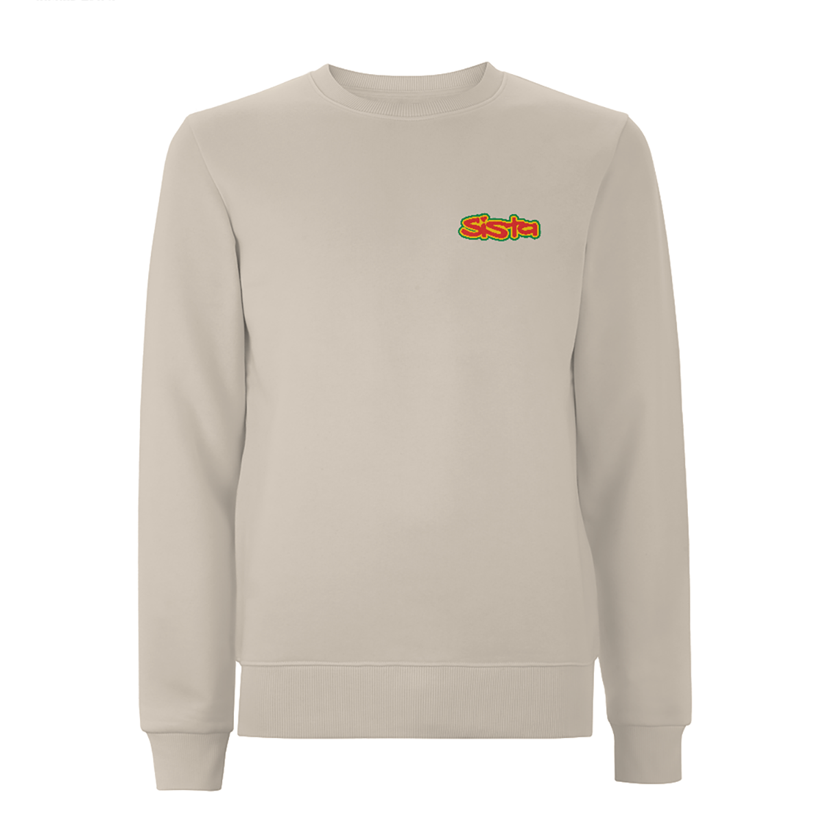 Sister, small left breast logo, embroidered sweatshirt