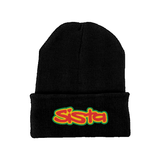 Sista Embroidered Logo Recycled Original Cuffed Fitted Beanie