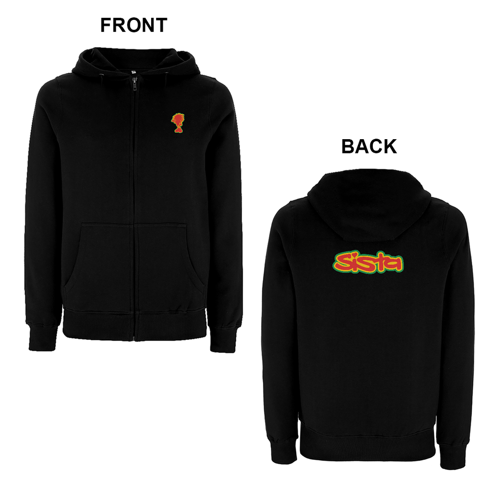 Sista silhouette front logo embroidered Zip hood embroidered back