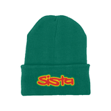 Sista Embroidered Logo Recycled Original Cuffed Fitted Beanie