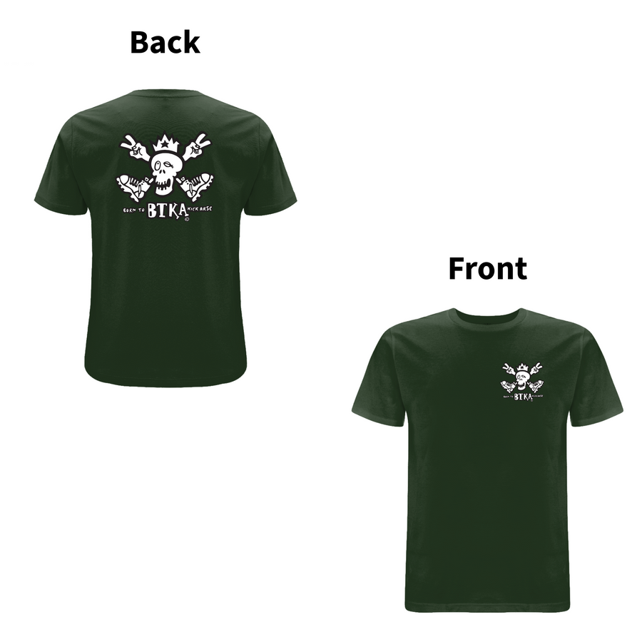 BTKA CLASSIC BAG OG FORRET LOGO-KORTÆRMER T-SHIRT - ET HA EN DEJLIG DAG MÆRKE