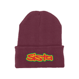 Sista Embroidered Logo Recycled Original Cuffed Fitted Beanie