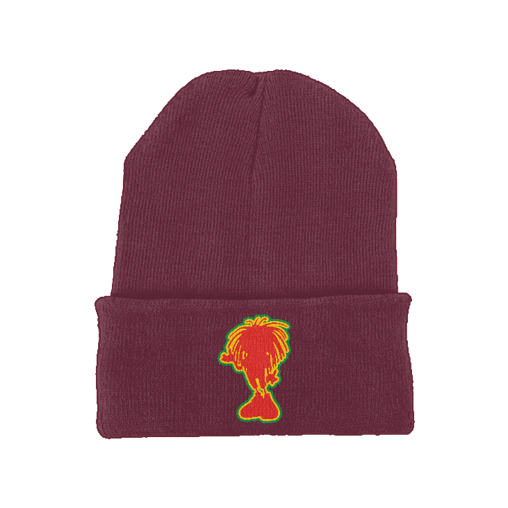 Sista Embroidered silhouette  recycled original cuffed fitted beanie if