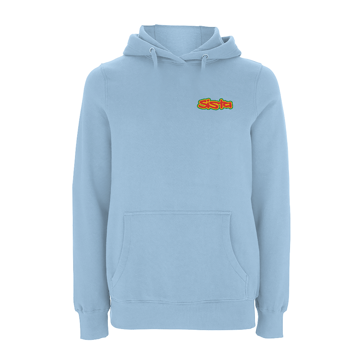 Sister, small logo, left breast embroidered hood