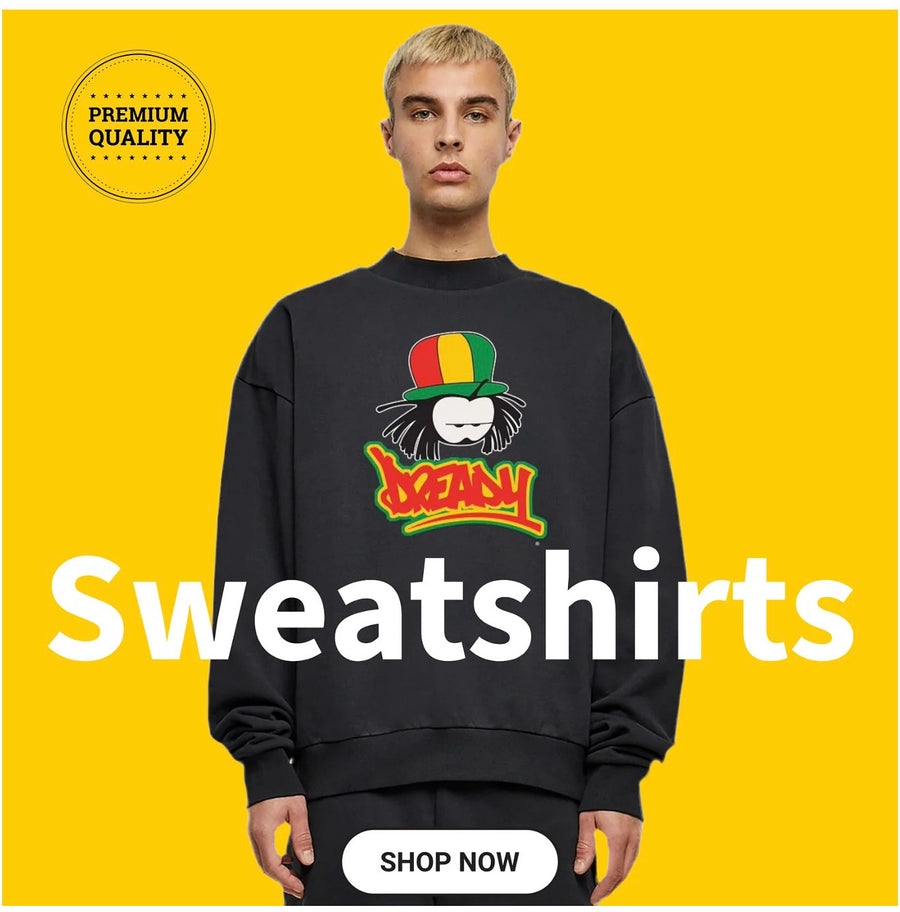 DREADY Classic Printed Logo Premium 460gsm Sweatshirt 100% Cotton