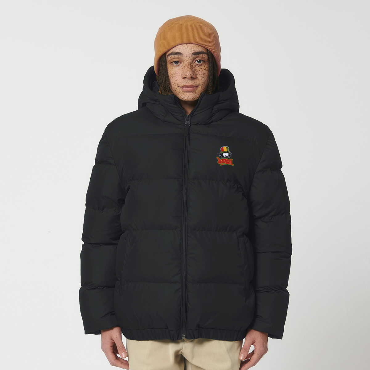 Dready Classic Logo Embroidered Puffa Jacket - Puff Puff Give Collection