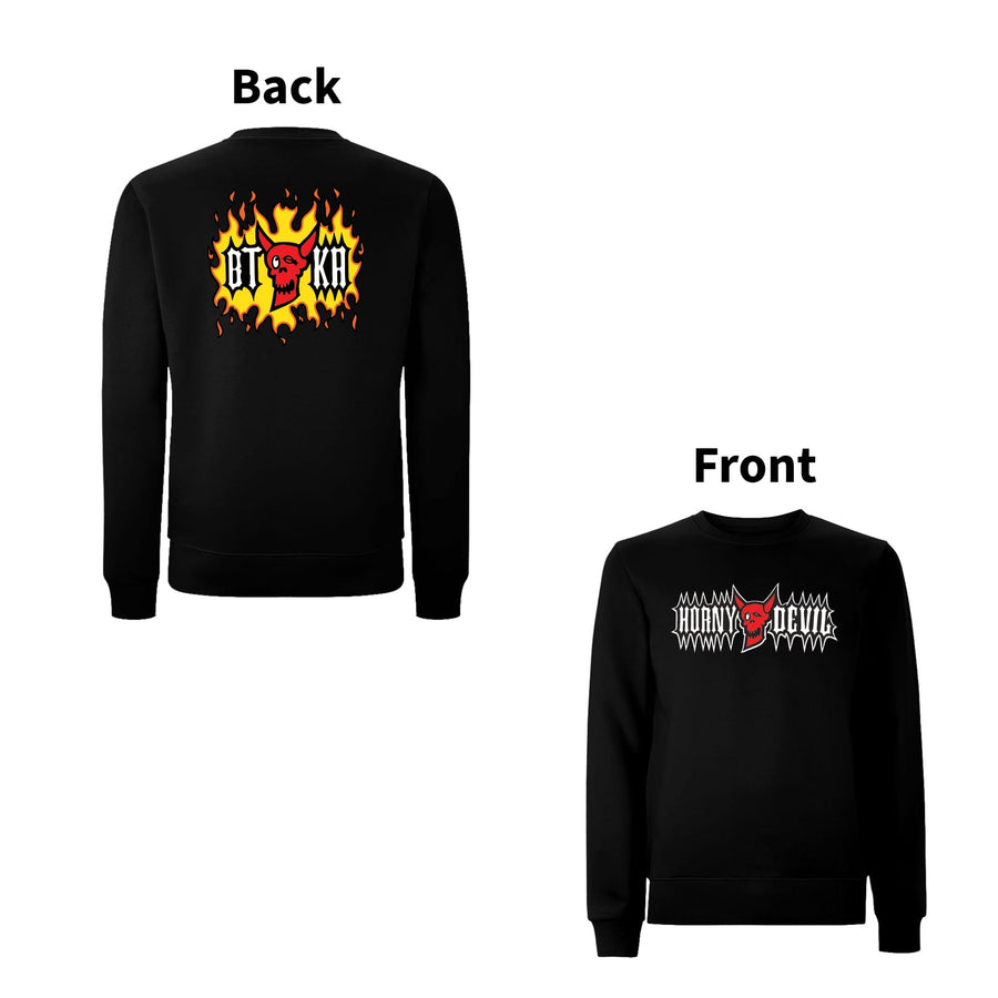 BTKA Horny Devil Front & Back Print Sweatshirt