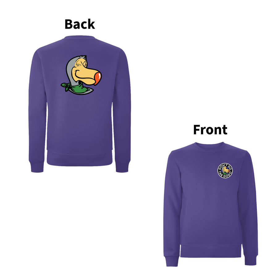 DON'T DO THE DODO - CREST Front and Back Print Sweatshirt