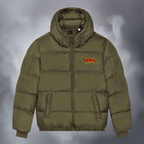 Dready Embroidered Logo Oversized Puffa Jacket. Puff Puff Give Collection