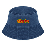 Dready Sista Word Embroidered Vintage Bucket Hat