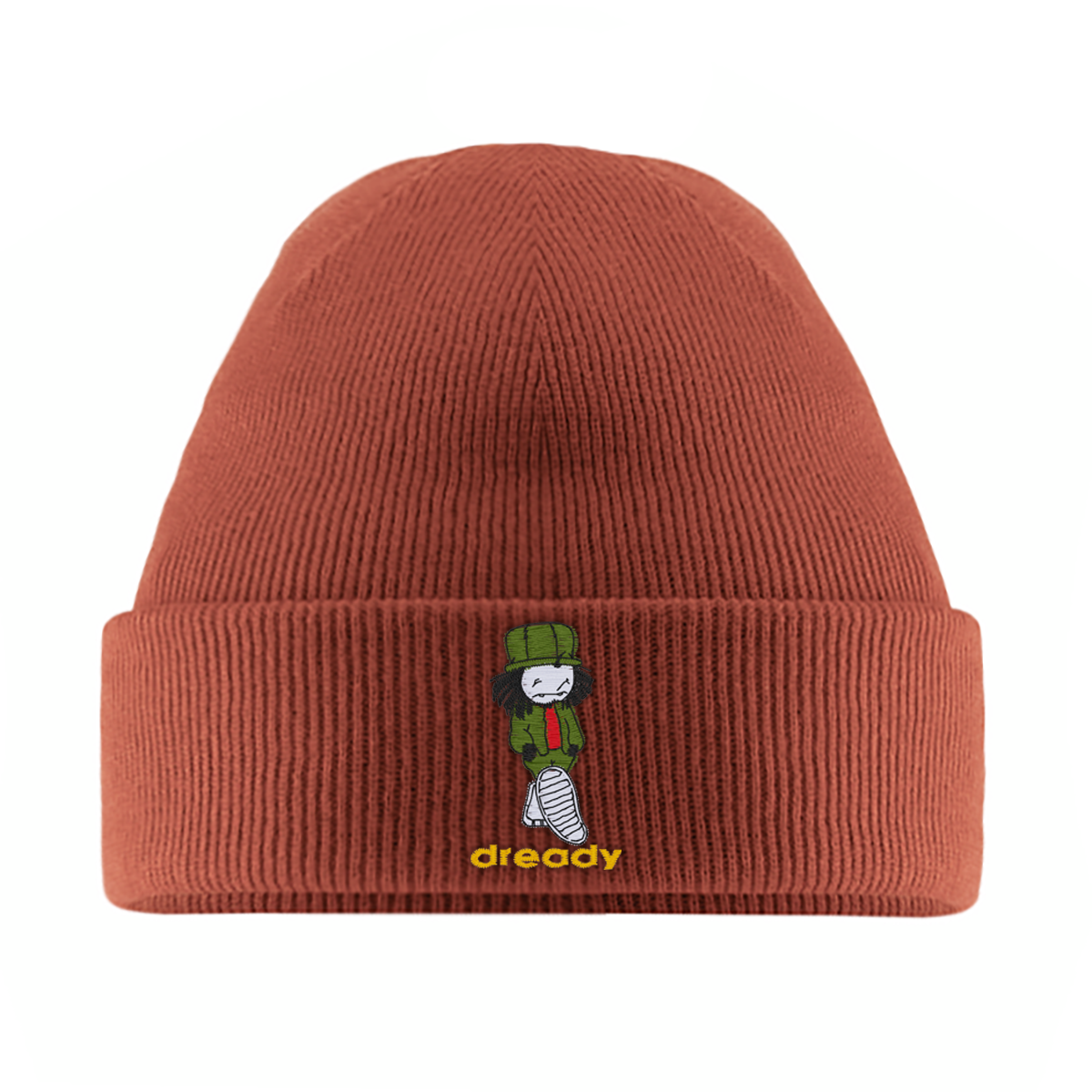 Dready Walking Man Embroidered Beanie