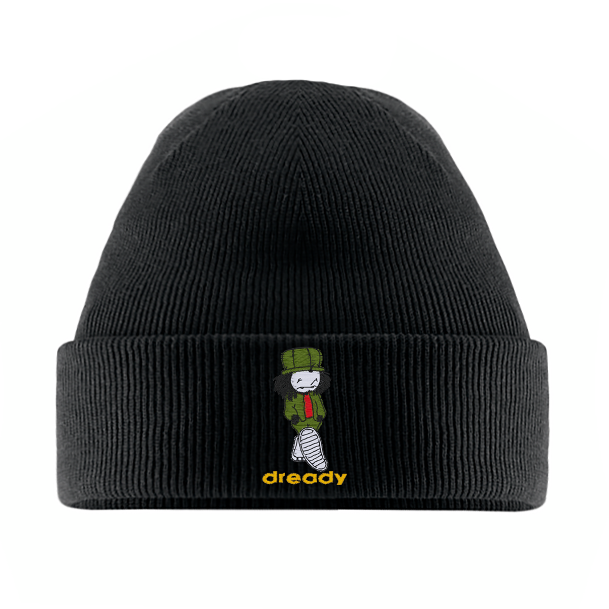 Dready Walking Man Embroidered Beanie