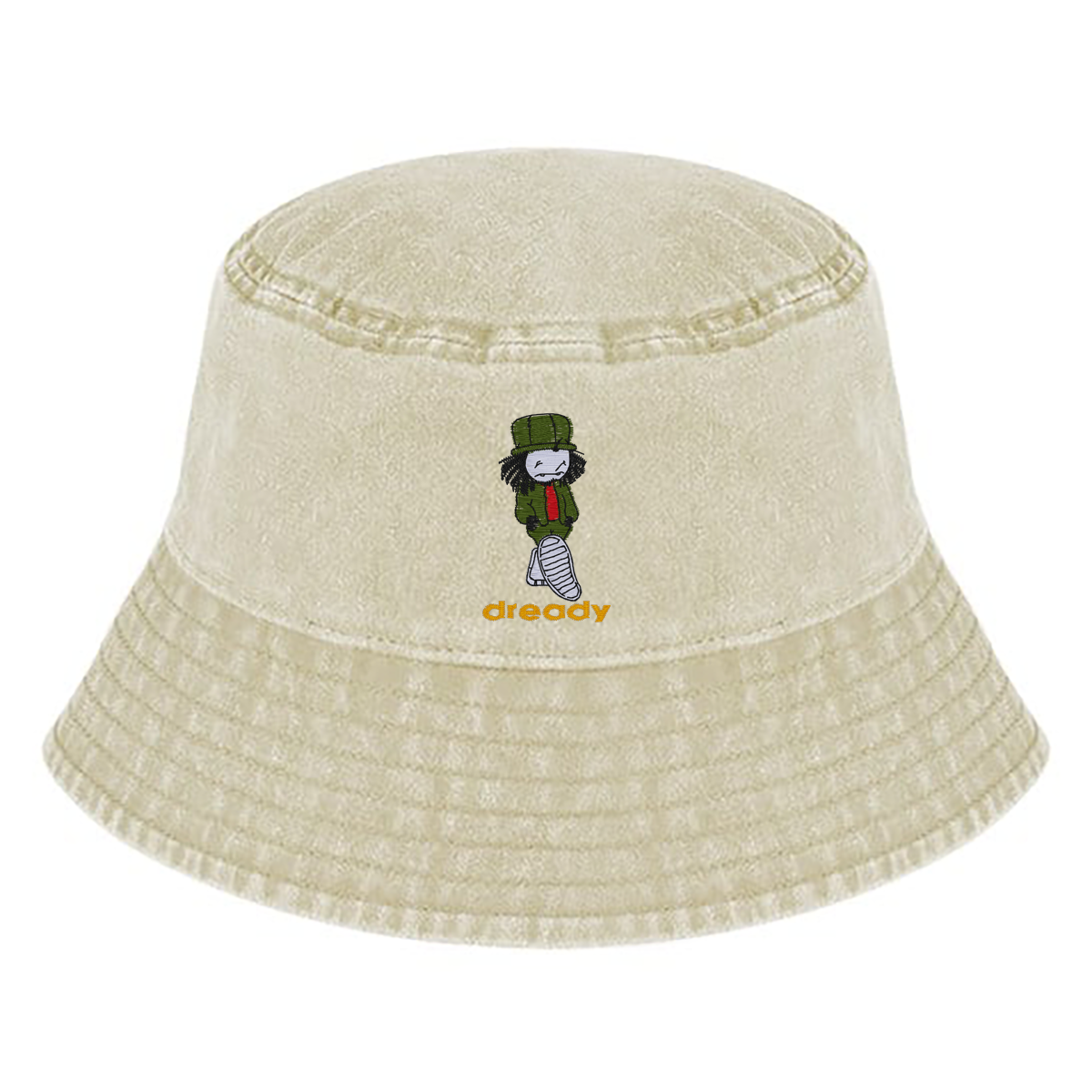 Dready Walking Man Vintage Bucket Hat