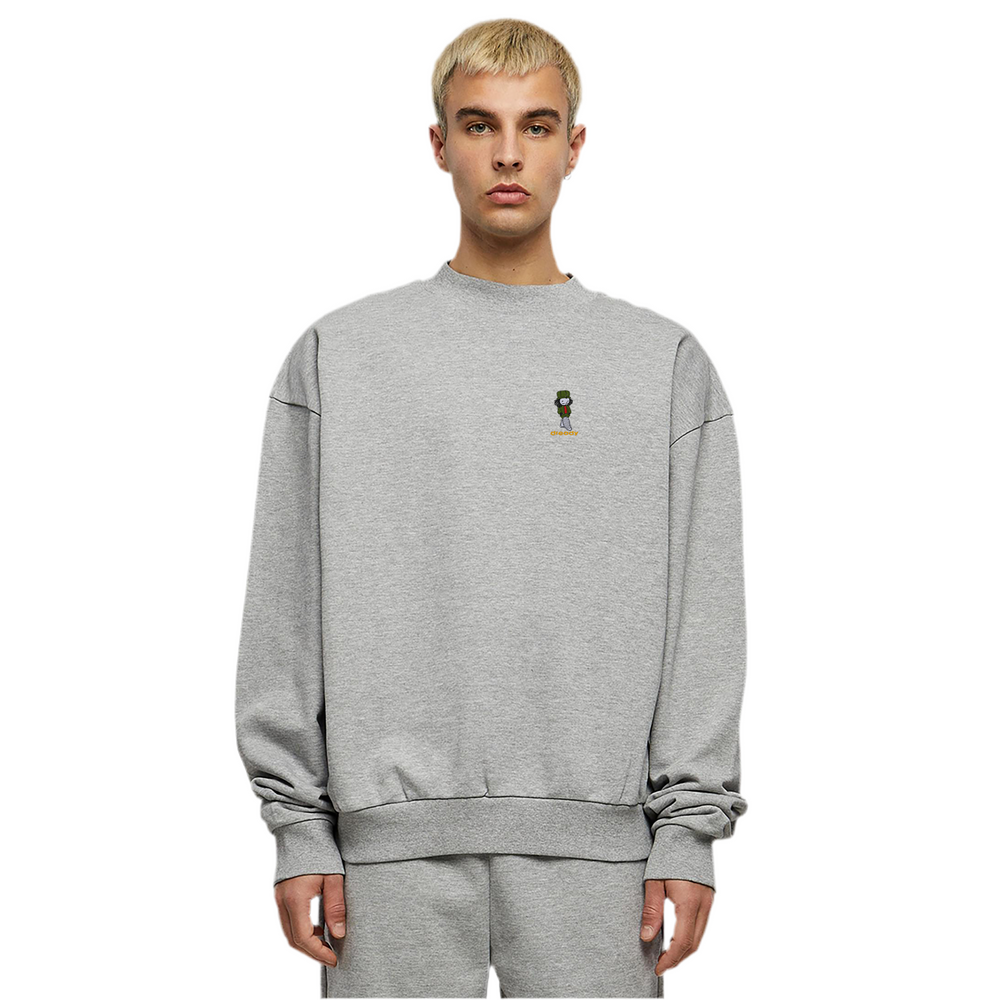 Dready Embroidered Walking Man Logo Premium 460gsm Sweatshirt