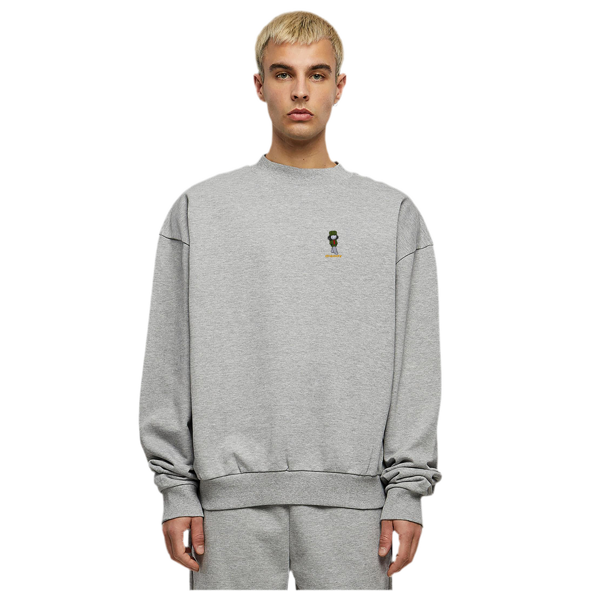 Dready Embroidered Walking Man Logo Premium 460gsm Sweatshirt