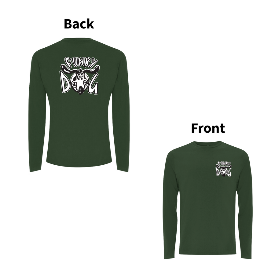 FUNKY DOG - FUNKY DOG LOGO  Front and Back Print Longsleeve T-shirt