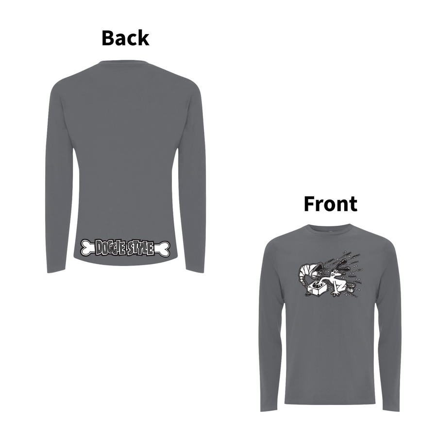 FUNKY DOG - DOGGIE STYLE  Front and Back Print Longsleeve T-shirt