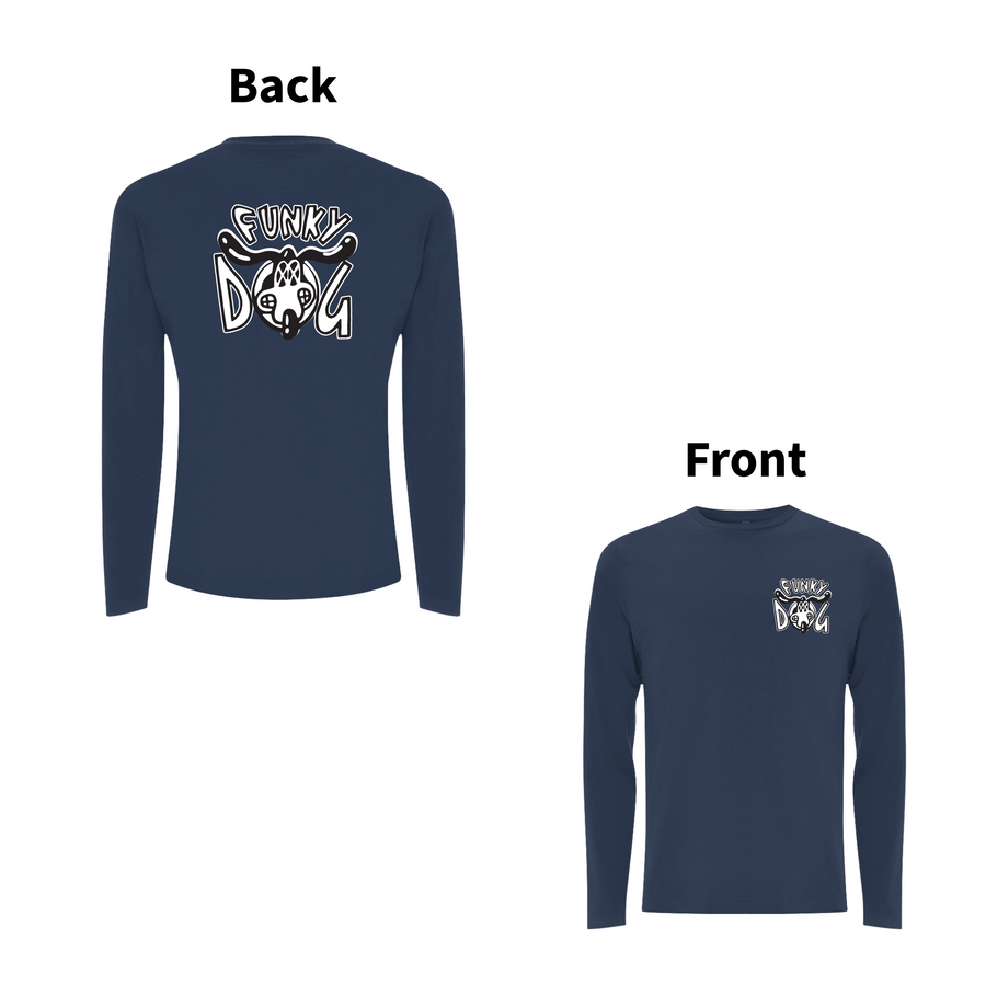 FUNKY DOG - FUNKY DOG LOGO  Front and Back Print Longsleeve T-shirt