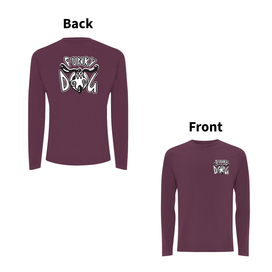 FUNKY DOG - FUNKY DOG LOGO  Front and Back Print Longsleeve T-shirt